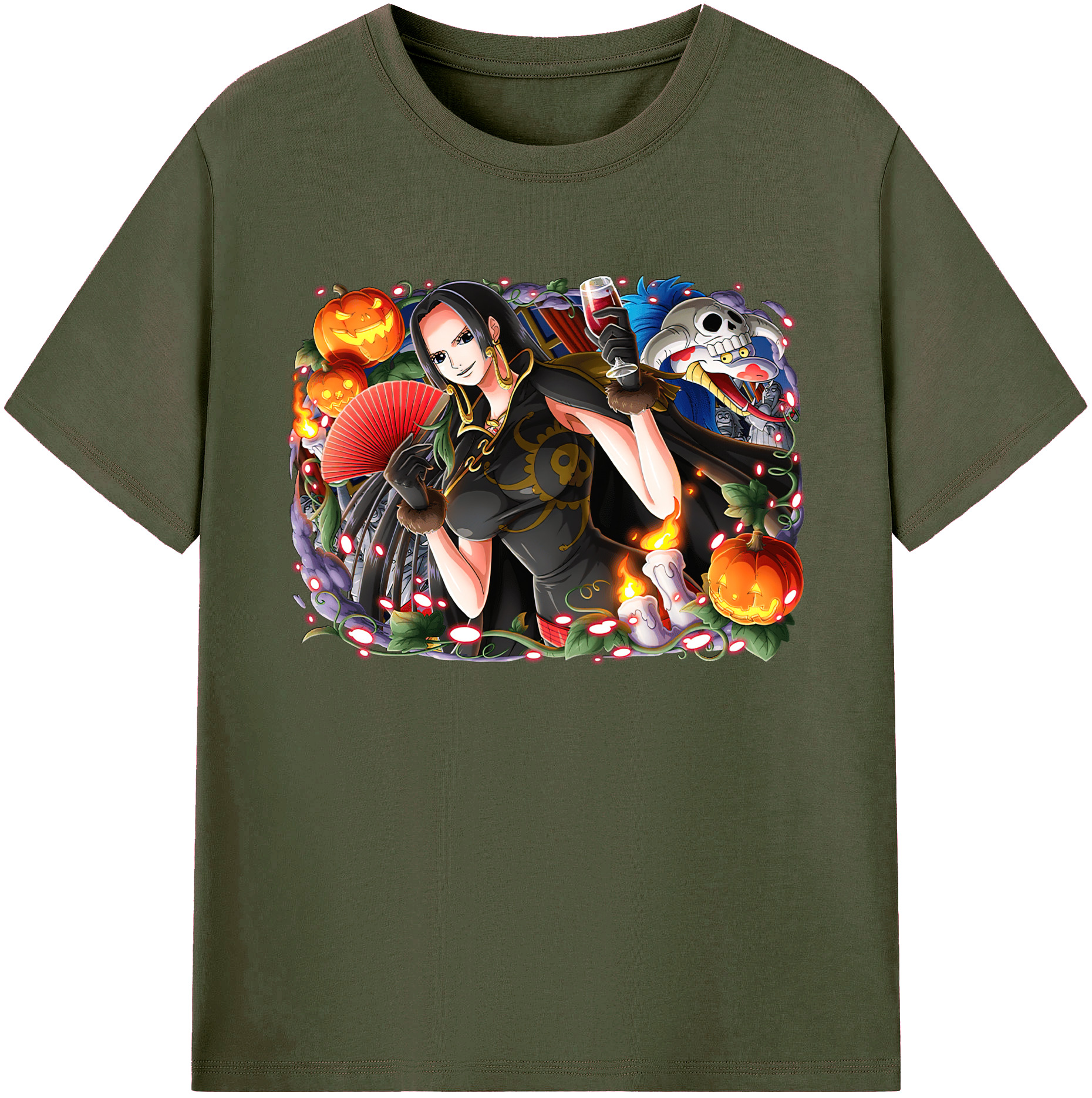 ワンピース ボア・ハンコック ONE PIECE Boa·Hancock 綿100％ メンズ半袖Tシャツ｜肌触りやわらか＆通気性